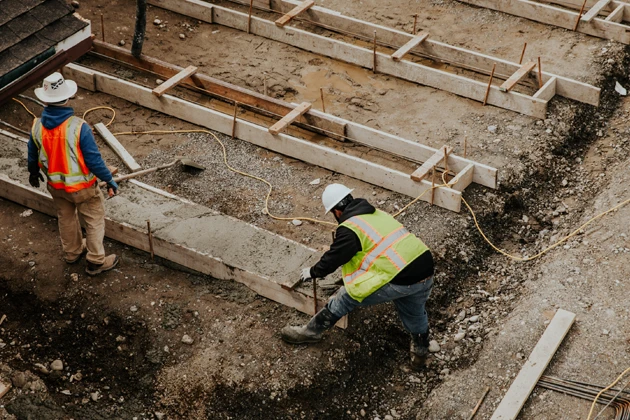 concrete workers getting work done