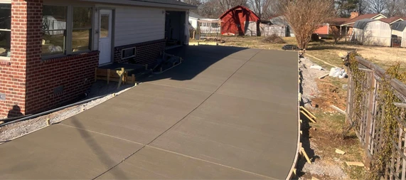 concrete driveway being laid in nashville