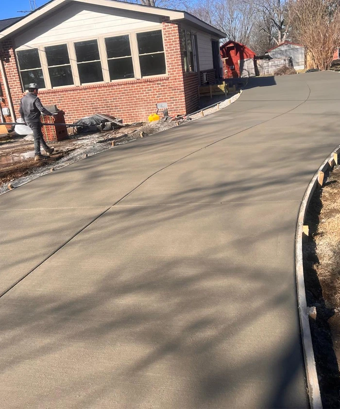 concrete driveway in nashville